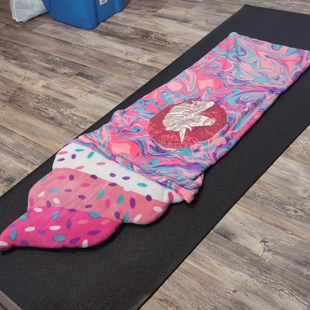 Ice Cream Unicorn Pillow And Blanket Sleeping Bag